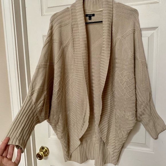 Apt 9 beige chunky knit cocoon sweater - Picture 7 of 12